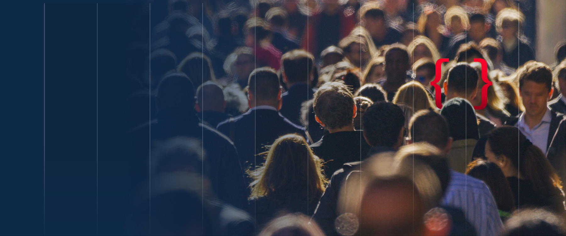 crowded sidewalk