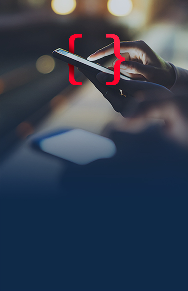 someone looking at a mobile device